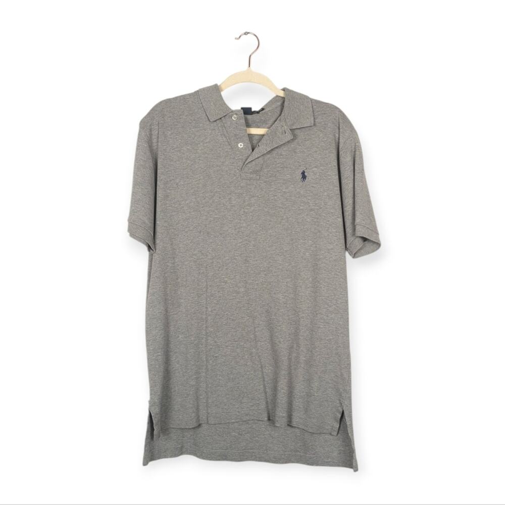 Polo by Ralph Lauren Men's Grey Short Sleeve Collared Polo Shirt Size M